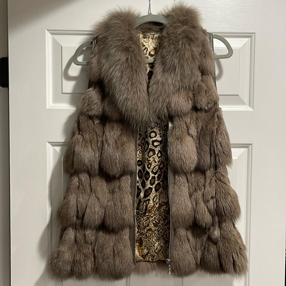 Fur Vest Real Fur Fox - extra small, no tags attached